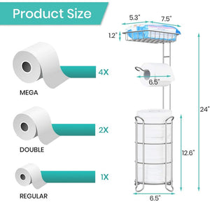 TreeLen Toilet Paper Holder Stand Bathroom Tissue Roll Holders Freesta