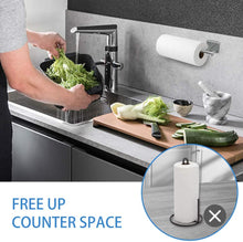 Load image into Gallery viewer, Paper Towel Holder Under Cabinet Mount Hanging Paper Towel Roll Dispenser Wall Mounted Storage Mega Rolls-Nickel