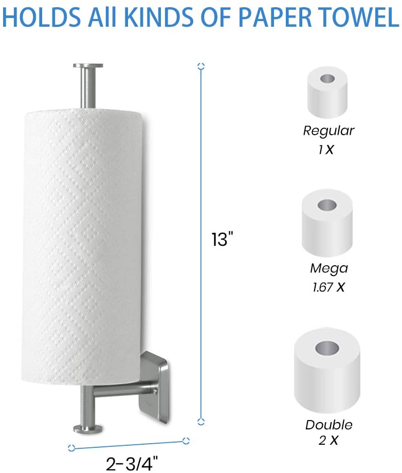 Paper Towel Holder Dispenser Under Cabinet, Paper Roll Holders, No