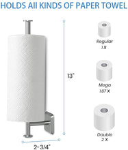 Load image into Gallery viewer, Paper Towel Holder Under Cabinet Mount Hanging Paper Towel Roll Dispenser Wall Mounted Storage Mega Rolls-Nickel