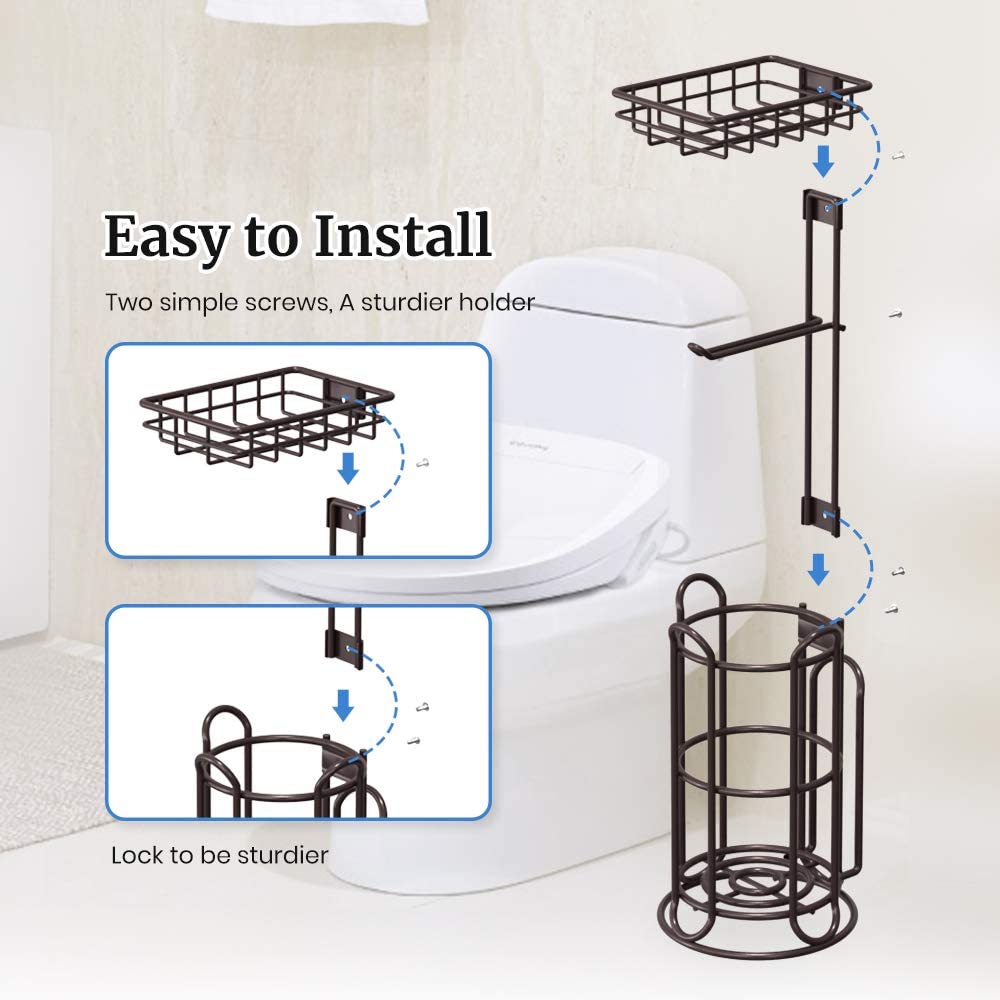 TreeLen Toilet Paper Stand, Bathroom Tissue Holder Freestanding, Stand