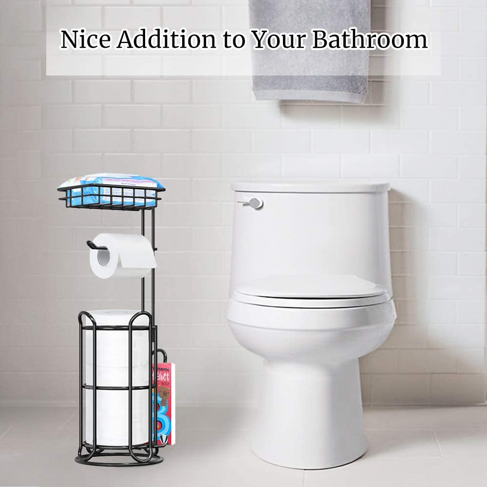 Toilet Paper Holder Stand Bathroom Tissue Dispenser Holders Rack Free –  TreeLen