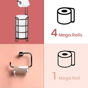 TreeLen Toilet Paper Holder Stand Tissue Holder for Bathroom Floor Sta