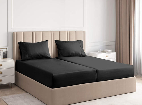 3 Piece - College Dorm Room Bed Sheets - Hotel Luxury Bed Sheets - Extra Soft Sheets - Deep Pockets - Easy Fit - Breathable & Cooling Sheets – Bed Sheets  Black