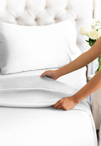 3 Piece - College Dorm Room Bed Sheets - Hotel Luxury Bed Sheets - Extra Soft Sheets - Deep Pockets - Easy Fit - Breathable & Cooling Sheets – Bed Sheets White