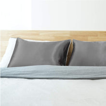 Load image into Gallery viewer, Satin Pillowcase for Hair and Skin, 2-Pack Pillow Cases - Satin Pillow Covers with Envelope Closure, Dark Grey