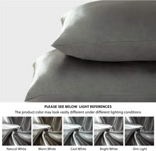 Load image into Gallery viewer, Satin Pillowcase for Hair and Skin, 2-Pack Pillow Cases - Satin Pillow Covers with Envelope Closure, Dark Grey