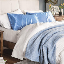 Load image into Gallery viewer, Satin Pillowcase for Hair and Skin, 2-Pack Pillow Cases - Satin Pillow Covers with Envelope Closure, Airy Blue