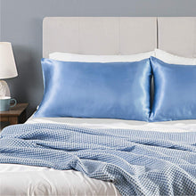 Load image into Gallery viewer, Satin Pillowcase for Hair and Skin, 2-Pack Pillow Cases - Satin Pillow Covers with Envelope Closure, Airy Blue
