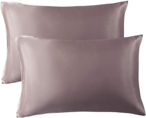 Satin Pillowcase for Hair and Skin, 2-Pack Pillow Cases - Satin Pillow Covers with Envelope Closure, Rose Taupe