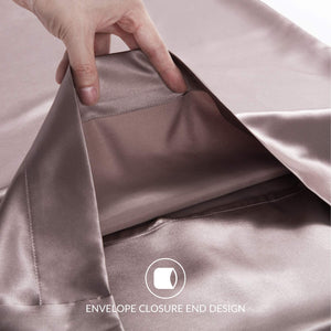 Satin Pillowcase for Hair and Skin, 2-Pack Pillow Cases - Satin Pillow Covers with Envelope Closure, Rose Taupe