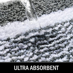 Bathroom Rug Mat, Ultra Soft and Water Absorbent Bath Rug, Bath Carpet, Machine Wash/Dry, for Tub, Shower, and Bath Room (Dark Grey)
