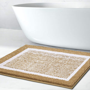 Bathroom Rug Mat, Ultra Soft and Water Absorbent Bath Rug, Bath Carpet, Machine Wash/Dry, for Tub, Shower, and Bath Room (Brown)