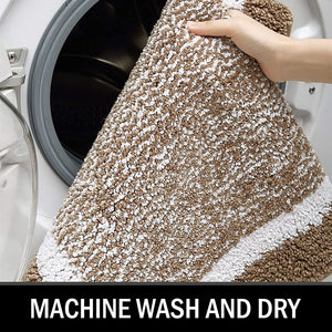 Bathroom Rug Mat, Ultra Soft and Water Absorbent Bath Rug, Bath Carpet, Machine Wash/Dry, for Tub, Shower, and Bath Room (Brown)