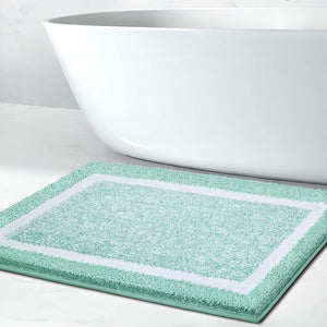 Bathroom Rug Mat, Ultra Soft and Water Absorbent Bath Rug, Bath Carpet, Machine Wash/Dry, for Tub, Shower, and Bath Room (Green)