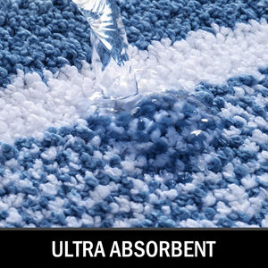 Bathroom Rug Mat, Ultra Soft and Water Absorbent Bath Rug, Bath Carpet, Machine Wash/Dry, for Tub, Shower, and Bath Room (Navy)