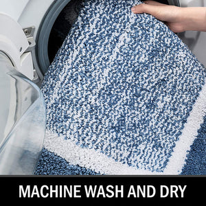 Bathroom Rug Mat, Ultra Soft and Water Absorbent Bath Rug, Bath Carpet, Machine Wash/Dry, for Tub, Shower, and Bath Room (Navy)