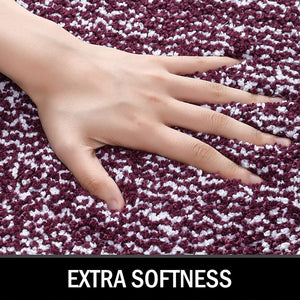 Bathroom Rug Mat, Ultra Soft and Water Absorbent Bath Rug, Bath Carpet, Machine Wash/Dry, for Tub, Shower, and Bath Room (Purple)