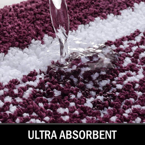 Bathroom Rug Mat, Ultra Soft and Water Absorbent Bath Rug, Bath Carpet, Machine Wash/Dry, for Tub, Shower, and Bath Room (Purple)