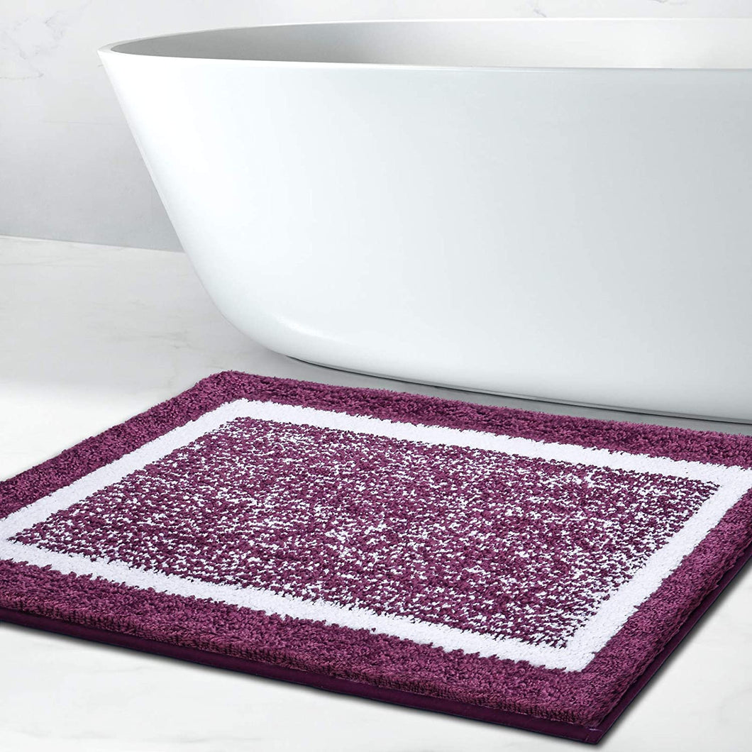 Bathroom Rug Mat, Ultra Soft and Water Absorbent Bath Rug, Bath Carpet, Machine Wash/Dry, for Tub, Shower, and Bath Room (Purple)