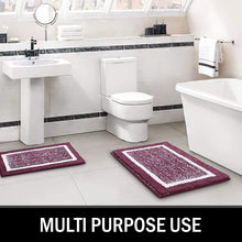 Load image into Gallery viewer, Bathroom Rug Mat, Ultra Soft and Water Absorbent Bath Rug, Bath Carpet, Machine Wash/Dry, for Tub, Shower, and Bath Room (Purple)