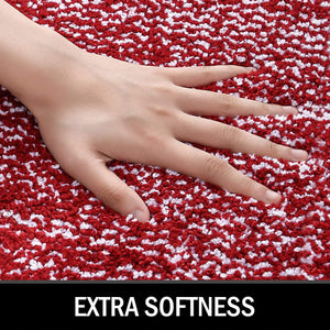 Bathroom Rug Mat, Ultra Soft and Water Absorbent Bath Rug, Bath Carpet, Machine Wash/Dry, for Tub, Shower, and Bath Room (Red)