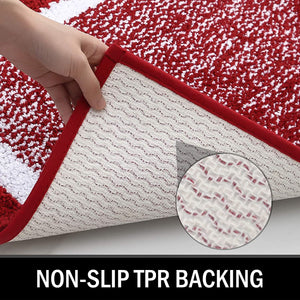 Bathroom Rug Mat, Ultra Soft and Water Absorbent Bath Rug, Bath Carpet, Machine Wash/Dry, for Tub, Shower, and Bath Room (Red)