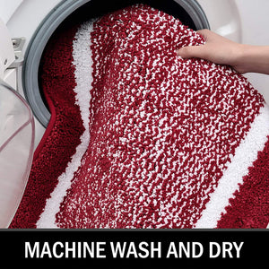 Bathroom Rug Mat, Ultra Soft and Water Absorbent Bath Rug, Bath Carpet, Machine Wash/Dry, for Tub, Shower, and Bath Room (Red)