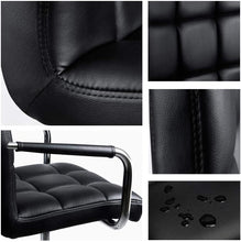 Load image into Gallery viewer, Desk Chair - Office Chair with Arms/Wheels for Teens/Students Swivel Faux Leather Home Computer Black
