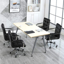 Load image into Gallery viewer, Desk Chair - Office Chair with Arms/Wheels for Teens/Students Swivel Faux Leather Home Computer Black