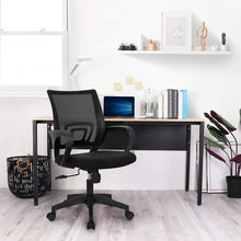 Load image into Gallery viewer, Office Chair Computer Desk Chair Gaming - Ergonomic Mid Back Cushion Lumbar Support with Wheels Comfortable Blue Mesh Racing Seat Adjustable Swivel Rolling Home Executive (Black)