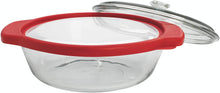 Load image into Gallery viewer, TrueFit Bakeware Glass Casserole Dish with Cover and Storage Lid, Cherry, 3-Piece Set