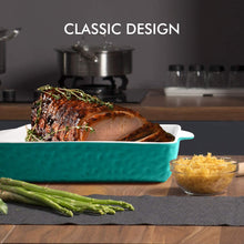 Load image into Gallery viewer, Bakeware Set, Ceramic Baking Dish, Rectangular Baking Pans Set, Casserole Dish for Cooking, Cake Dinner, Kitchen, Wrapping Upgrade, 12 x 8.5 Inches, 3-Piece (Cyan)