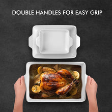 Load image into Gallery viewer, Bakeware Set, Ceramic Baking Dish, Rectangular Baking Pans Set, Casserole Dish for Cooking, Cake Dinner, Kitchen, Wrapping Upgrade, 12 x 8.5 Inches, 3-Piece (Red)