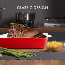 Load image into Gallery viewer, Bakeware Set, Ceramic Baking Dish, Rectangular Baking Pans Set, Casserole Dish for Cooking, Cake Dinner, Kitchen, Wrapping Upgrade, 12 x 8.5 Inches, 3-Piece (Red)