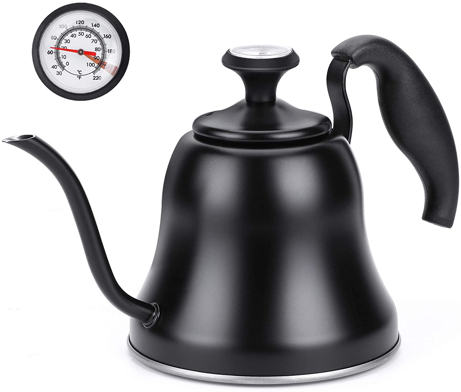 Tea Kettle with Thermometer for Stove Top Gooseneck Kettle, Small Pour Over  Coffee Kettle, Goose Neck Tea Pot Stovetop Teapot, Hot Water Heater Boiler