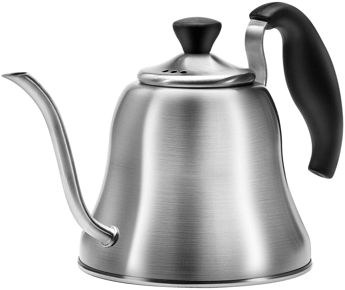 304 Stainless Steel Black Gooseneck Pour Over Coffee Kettle