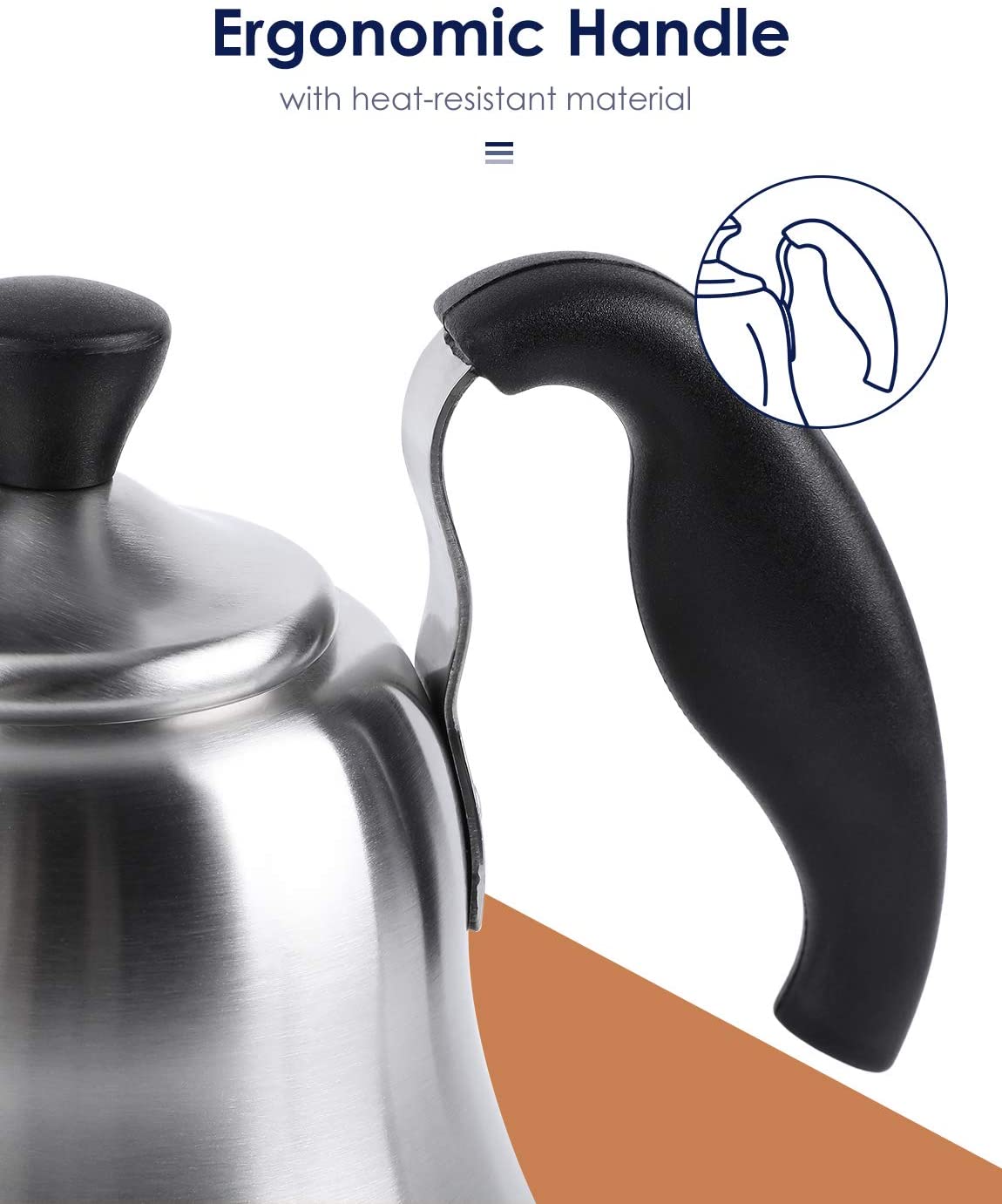 Kslong 600ml Gooseneck Tea Kettle Long Narrow Spout Coffee Maker