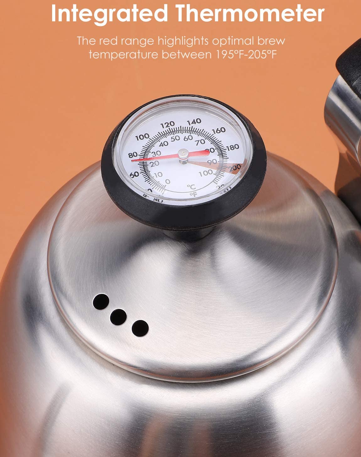 Tea Kettle with Thermometer for Stove Top Gooseneck Kettle, Small Pour –  TreeLen