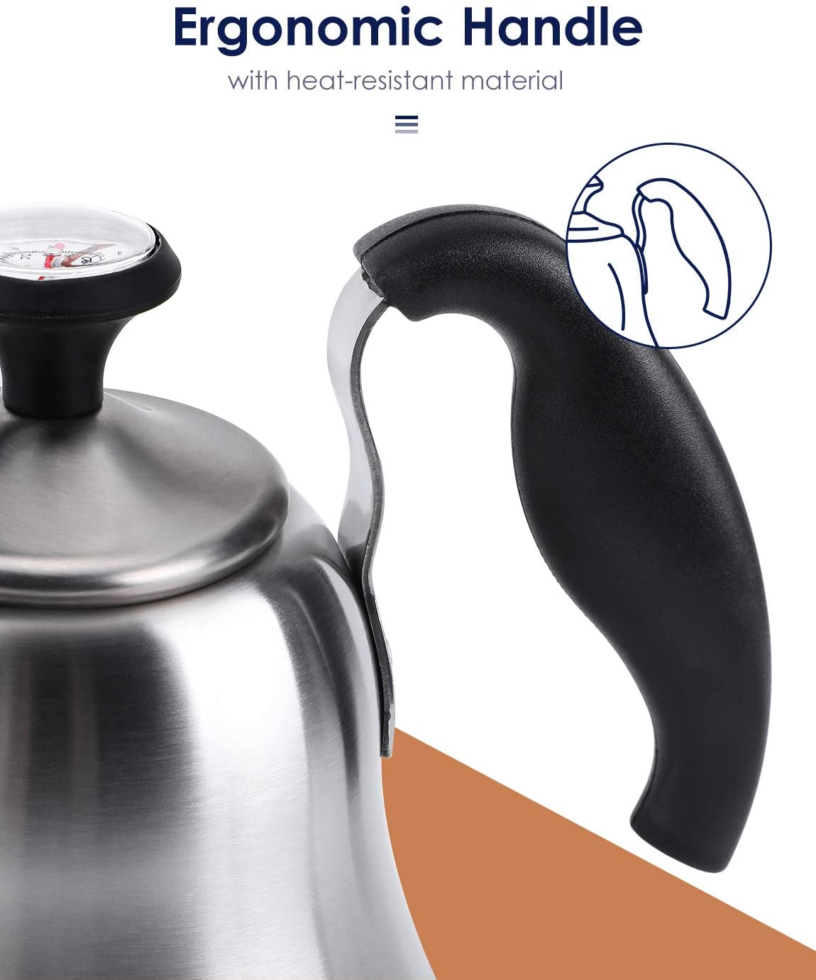 Tea Kettle with Thermometer for Stove Top Gooseneck Kettle, Small Pour –  TreeLen