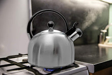 Load image into Gallery viewer, 2.5 Liter Whistling Tea Kettle - Modern Stainless Steel Whistling Tea Pot for Stovetop with Cool Grip Ergonomic Handle (Stainless Steel)