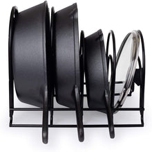 Load image into Gallery viewer, Heavy Duty Pan Organizer, 5 Tier Rack - Holds up to 50 LB - Holds Cast Iron Skillets, Griddles and Shallow Pots - Durable Steel Construction