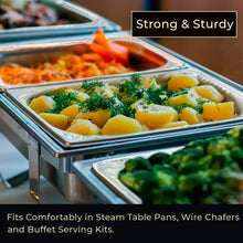 Load image into Gallery viewer, 9x13 Aluminum Pans Disposable (30-Pack) - HEAVY DUTY - Half-Size Deep Foil Pans. Great for Baking, Cooking, Grilling, Serving &amp; Lining Steam-Table Trays/Chafers. Pan Size - 12 1/2&quot; x 10 1/4&quot; x 2 1/2&quot;