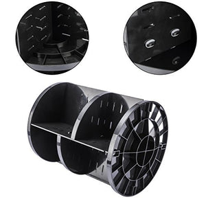 360 Rotating Makeup Organizer, DIY Adjustable Makeup Carousel Spinning Holder Storage Rack, Large Capacity Make up Caddy Shelf Cosmetics Organizer Box, Great for Countertop, Black