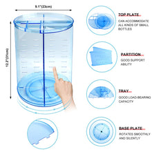 Load image into Gallery viewer, Rotating Makeup Organizer, Makeup Carousel Spinning Holder Storage Rack, Large Capacity Make up Caddy Shelf Cosmetics Organizer, Great for Countertop, Blue