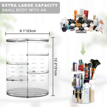 Load image into Gallery viewer, 360 Spinning Makeup Organizer, Lazy Susan Rack Cosmetic Carousel Storage Shelf, Great for Countertop and Bathroom, Clear