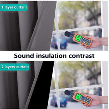 Load image into Gallery viewer, Bedroom Full Blackout Curtain Panels, Super Thick Insulated Grommet Drapes, Double-Layer Blackout Draperies with Black Liner for Small Window Set of 2 Panels  Grey