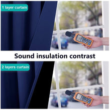 Load image into Gallery viewer, Bedroom Full Blackout Curtain Panels, Super Thick Insulated Grommet Drapes, Double-Layer Blackout Draperies with Black Liner for Small Window Set of 2 Panels Navy Blue