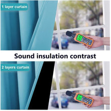 Load image into Gallery viewer, Bedroom Full Blackout Curtain Panels, Super Thick Insulated Grommet Drapes, Double-Layer Blackout Draperies with Black Liner for Small Window Set of 2 Panels Teal Blue
