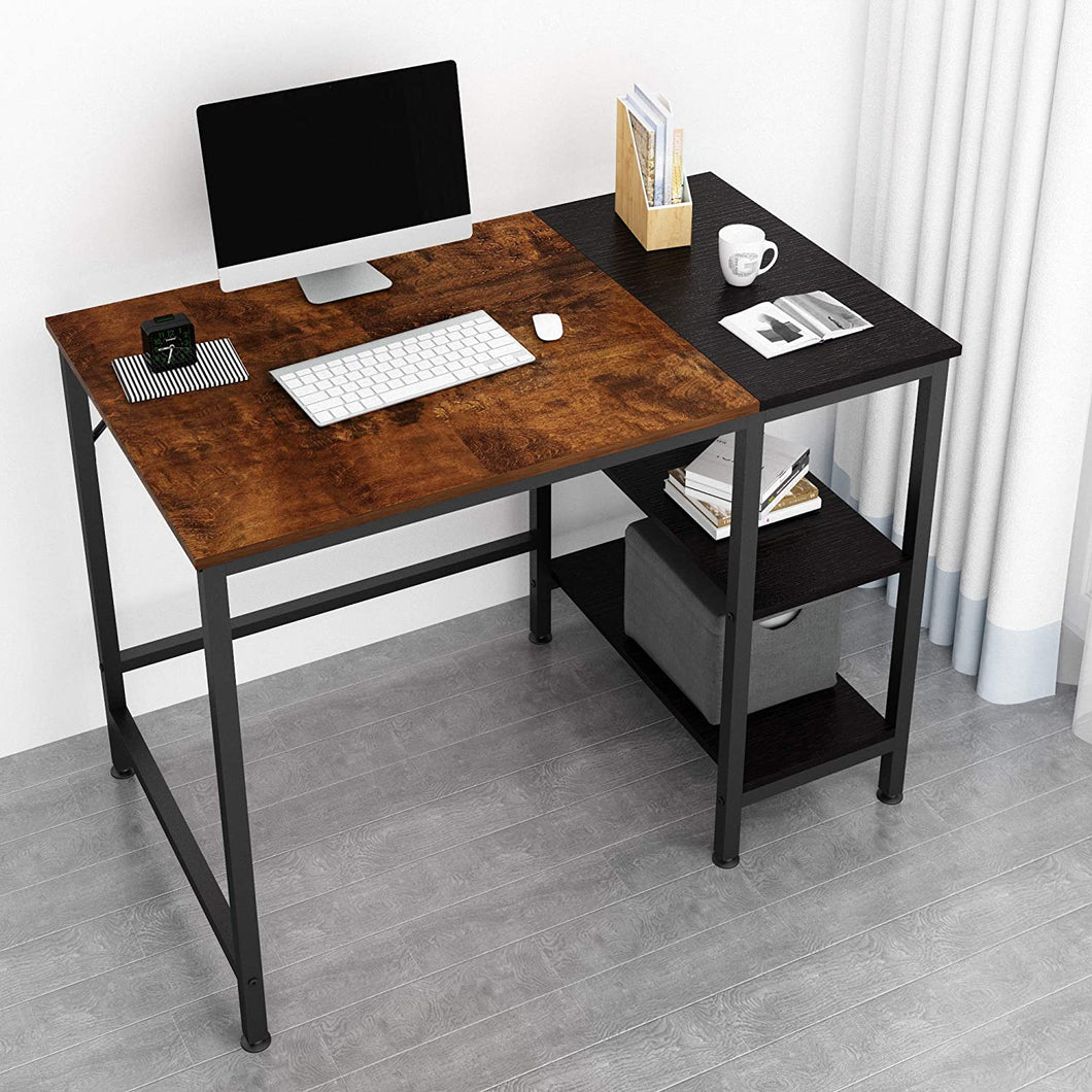 Home Office Computer Desk,Small Study Writing Desk with Wooden Storage –  TreeLen